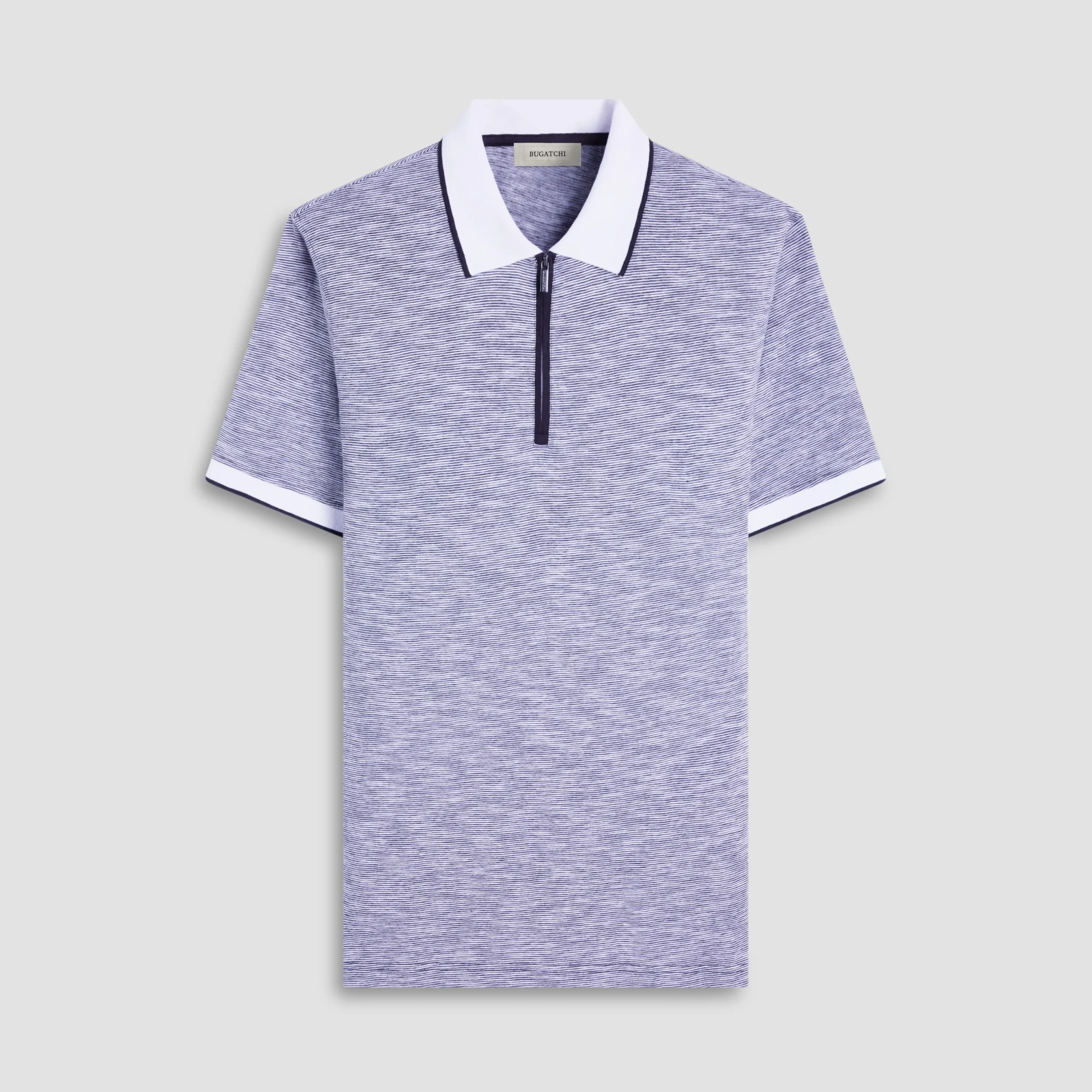 Textured Quarter-Zip Polo Shirt
