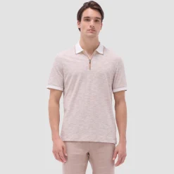 Textured Quarter-Zip Polo Shirt