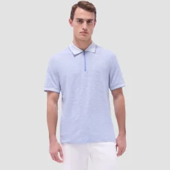Textured Quarter-Zip Polo Shirt