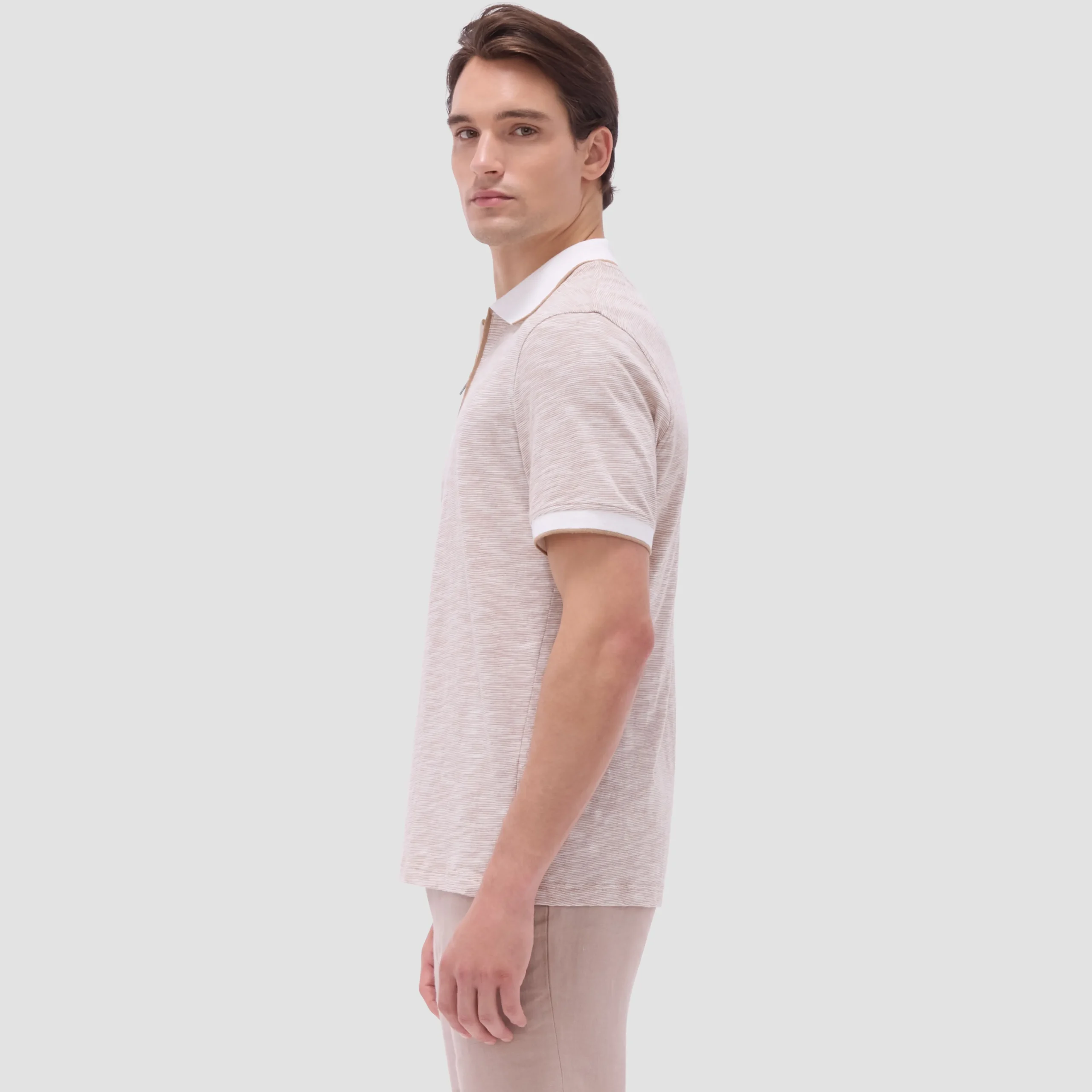 Textured Quarter-Zip Polo Shirt