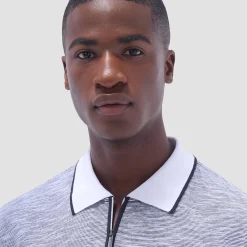 Textured Quarter-Zip Polo Shirt