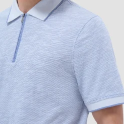 Textured Quarter-Zip Polo Shirt