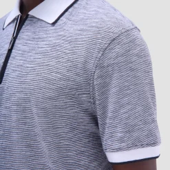 Textured Quarter-Zip Polo Shirt