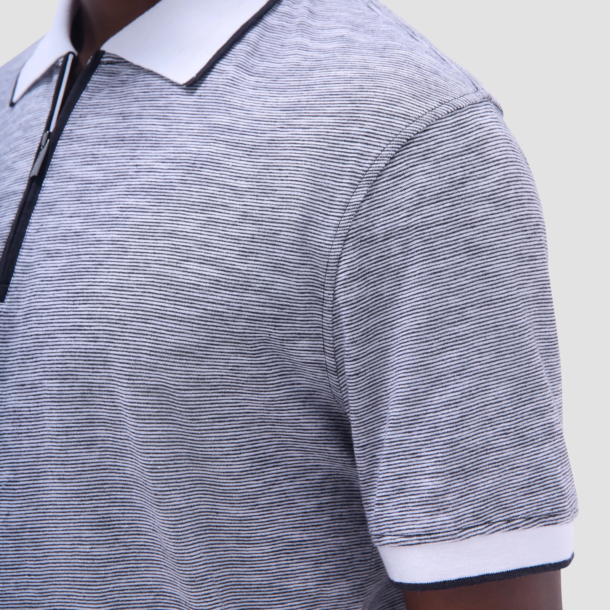 Textured Quarter-Zip Polo Shirt