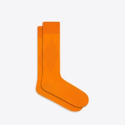 Tonal Argyle Mid-Calf Socks