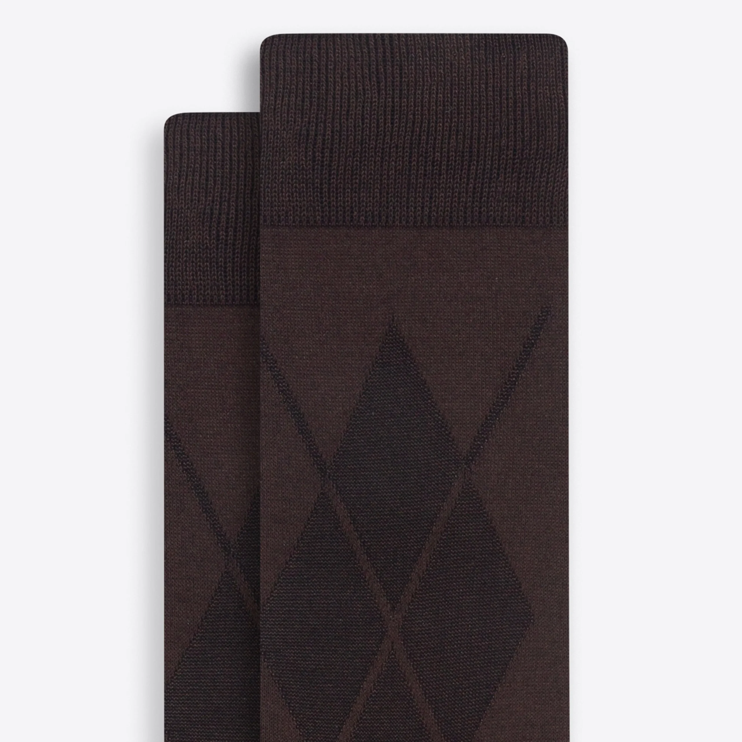 Tonal Argyle Mid-Calf Socks