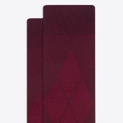 Tonal Argyle Mid-Calf Socks