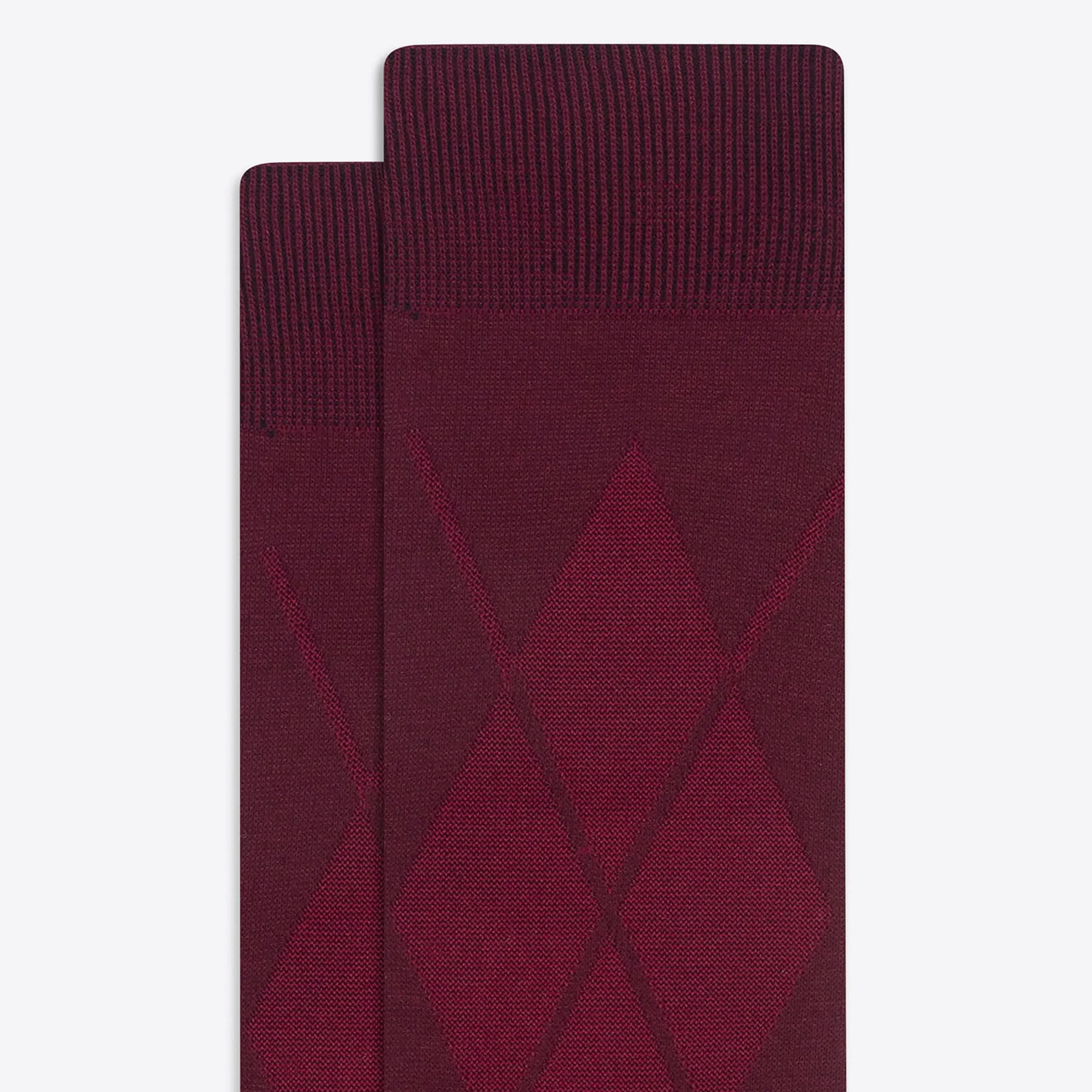 Tonal Argyle Mid-Calf Socks
