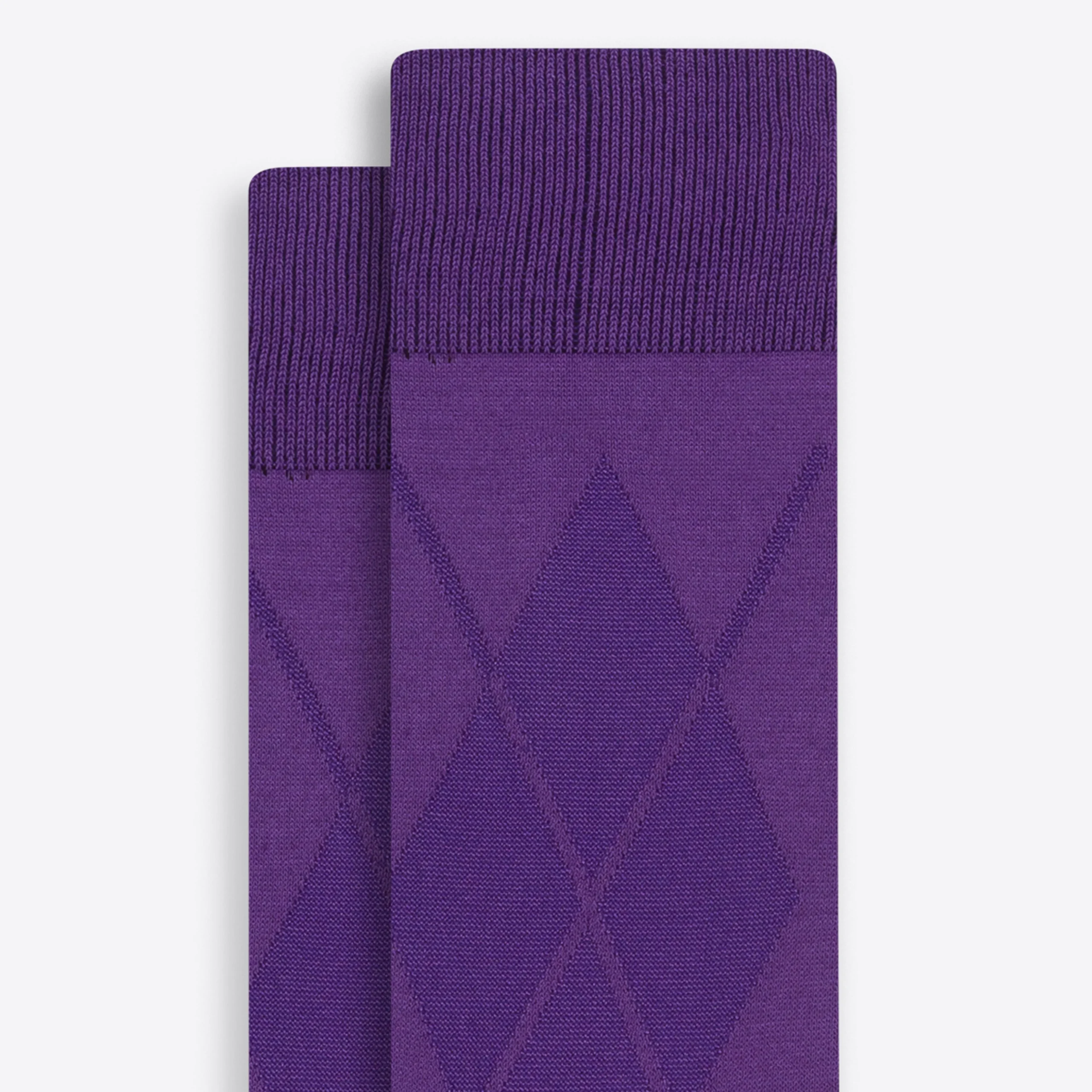 Tonal Argyle Mid-Calf Socks