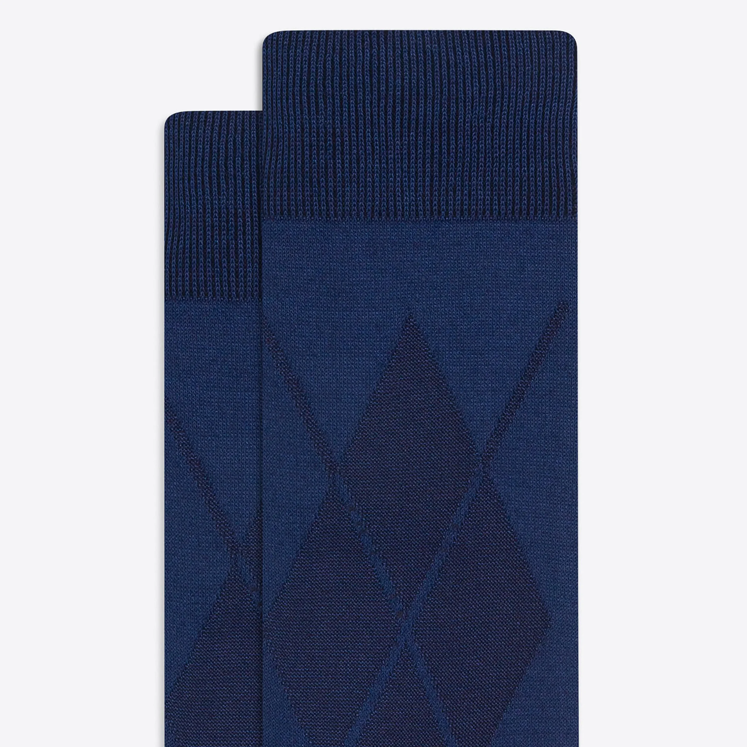 Tonal Argyle Mid-Calf Socks