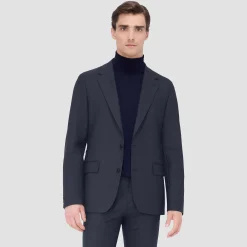 Two Button Stretch Wool Travel Blazer
