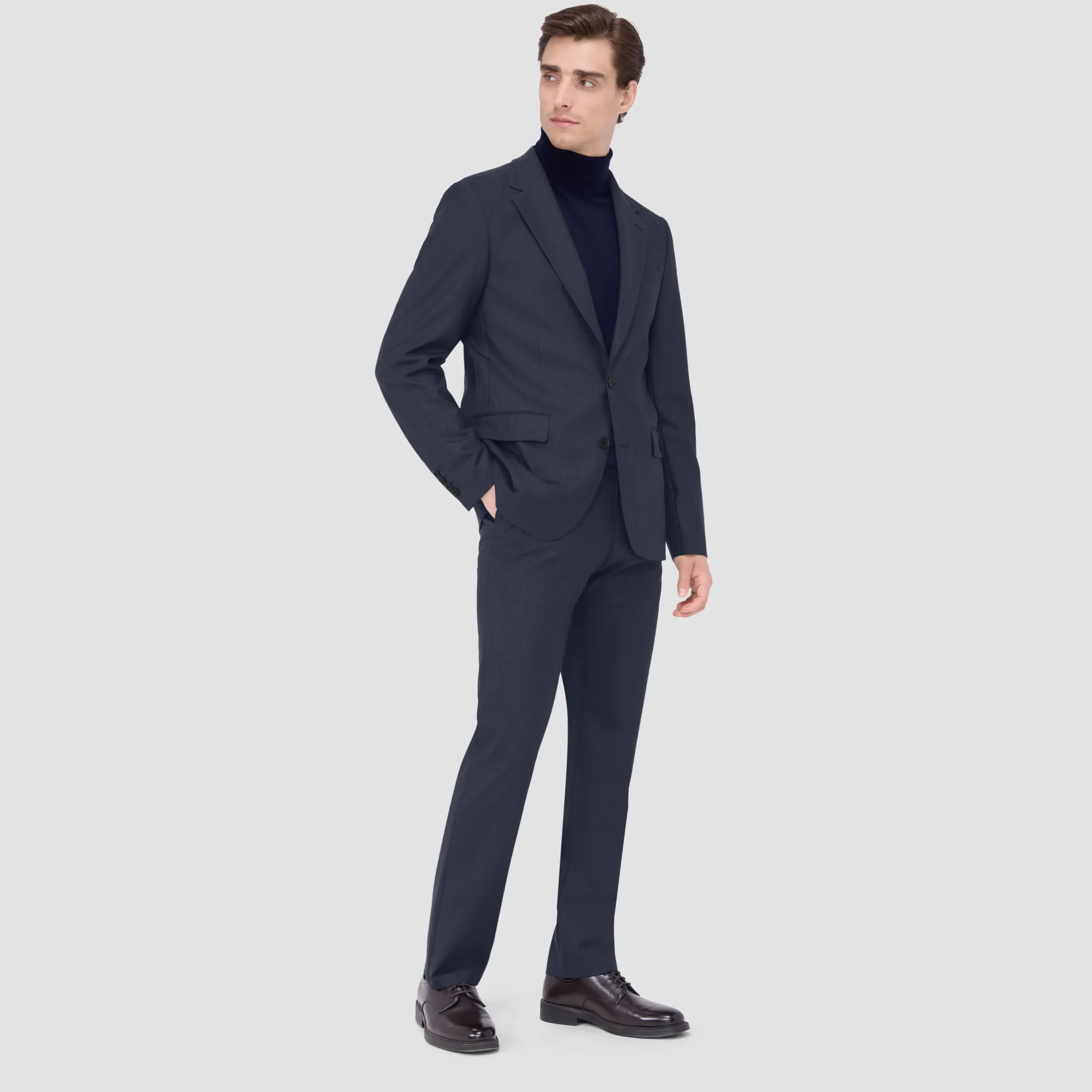 Two Button Stretch Wool Travel Blazer