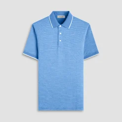 Two-Tone Bird's Eye Polo Shirt