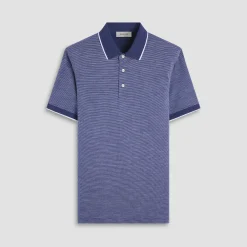 Two-Tone Bird's Eye Polo Shirt