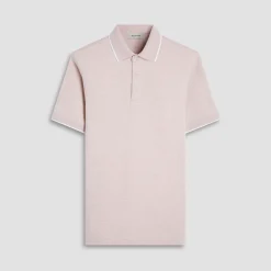 Two-Tone Bird's Eye Polo Shirt