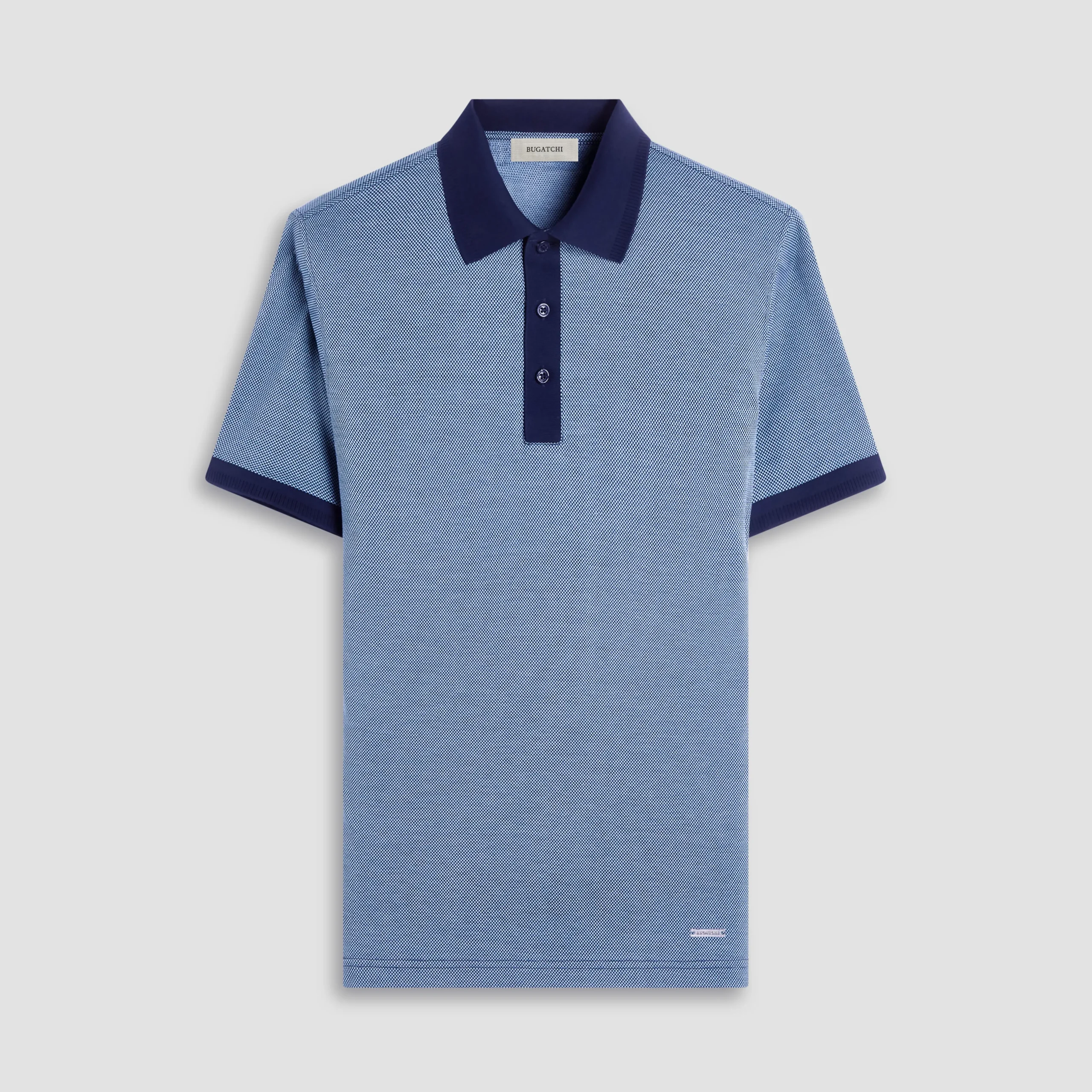 Two-Tone Bird's Eye Polo Shirt