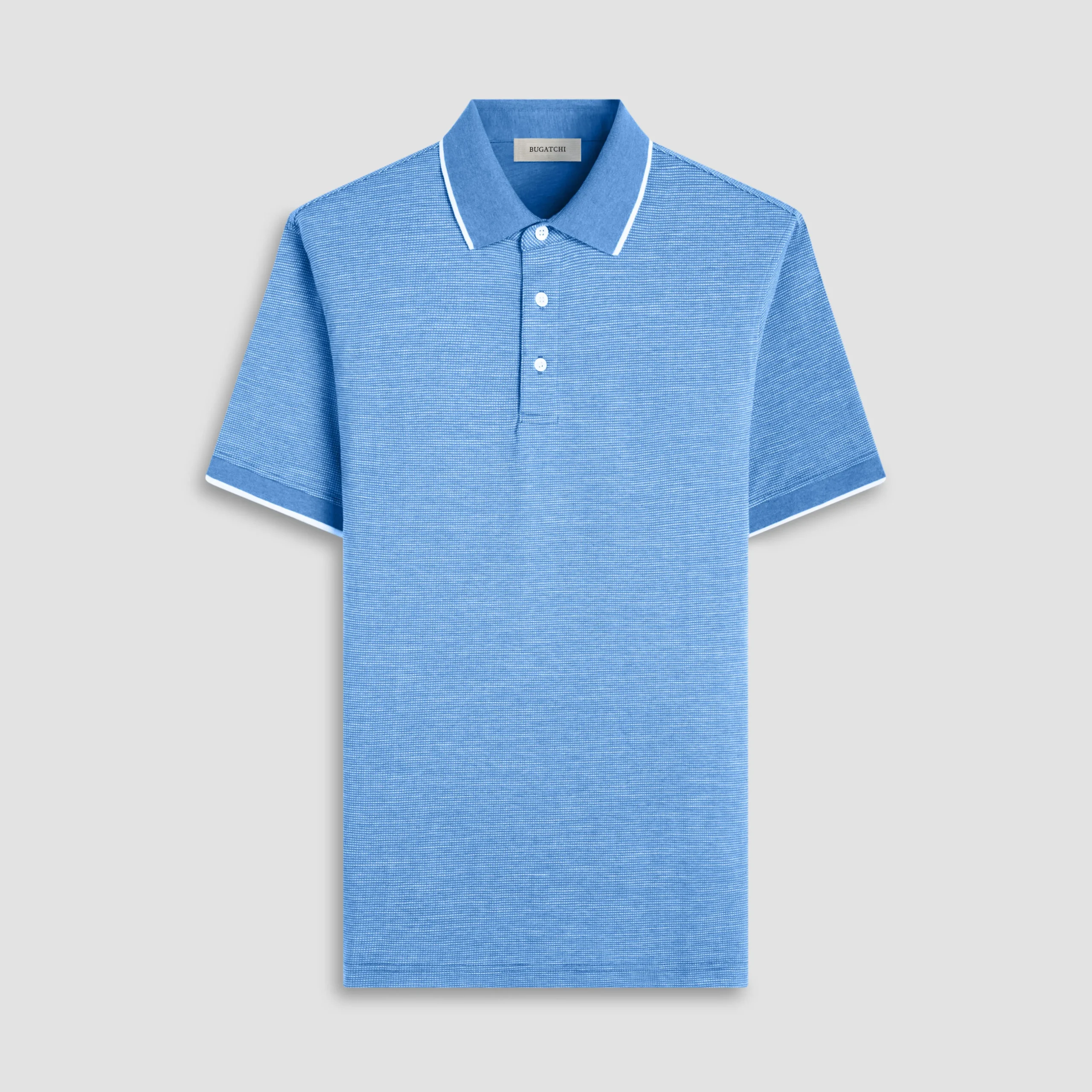 Two-Tone Bird's Eye Polo Shirt