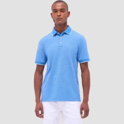 Two-Tone Bird's Eye Polo Shirt