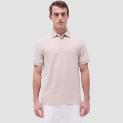 Two-Tone Bird's Eye Polo Shirt