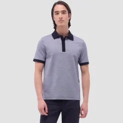 Two-Tone Bird's Eye Polo Shirt