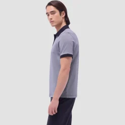Two-Tone Bird's Eye Polo Shirt