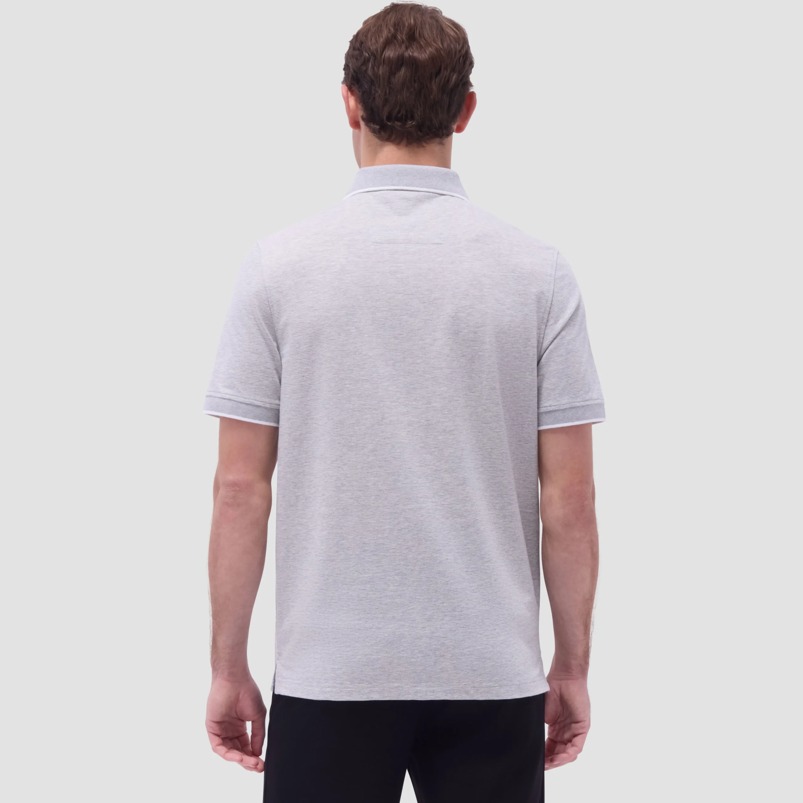 Two-Tone Bird's Eye Polo Shirt