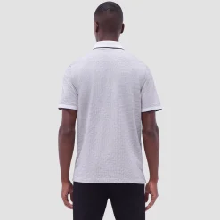 Two-Tone Bird's Eye Polo Shirt