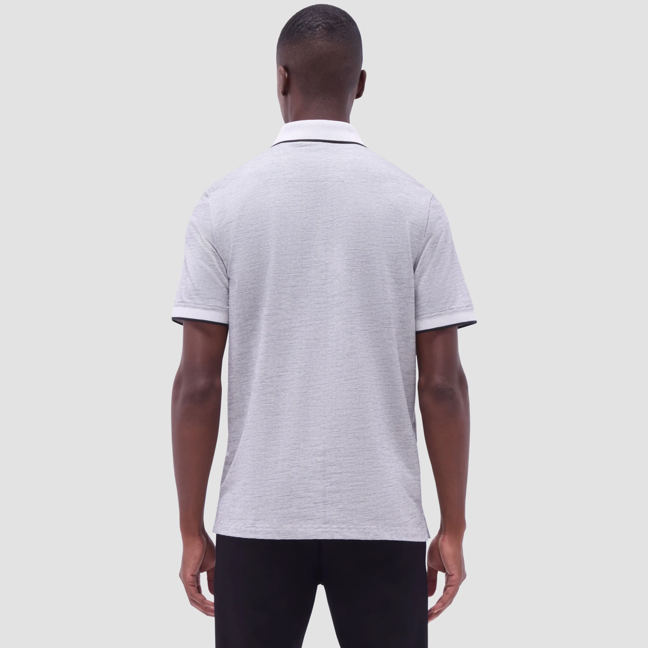 Two-Tone Bird's Eye Polo Shirt
