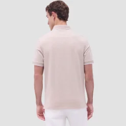 Two-Tone Bird's Eye Polo Shirt
