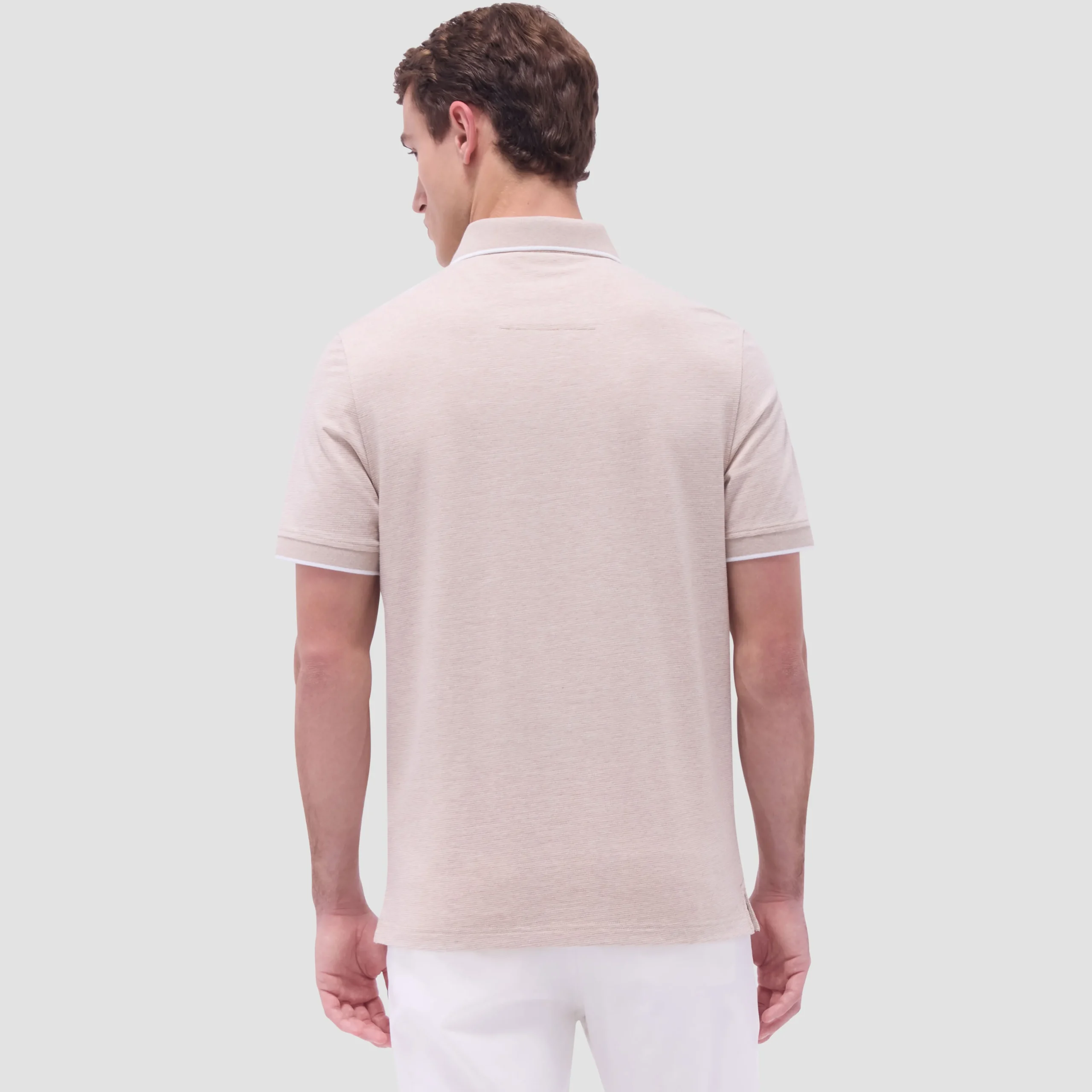 Two-Tone Bird's Eye Polo Shirt