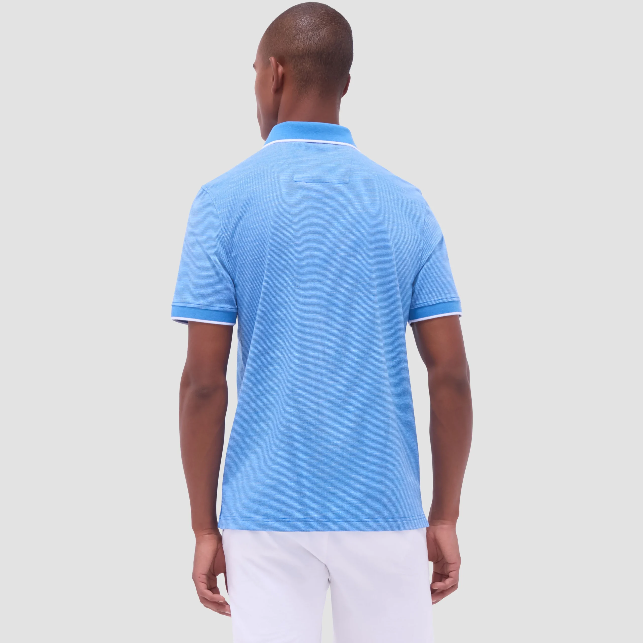 Two-Tone Bird's Eye Polo Shirt