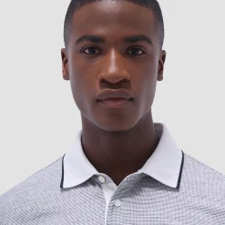 Two-Tone Bird's Eye Polo Shirt