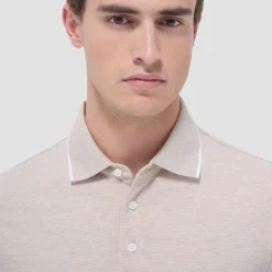 Two-Tone Bird's Eye Polo Shirt