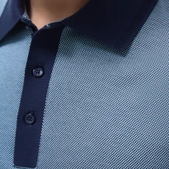 Two-Tone Bird's Eye Polo Shirt