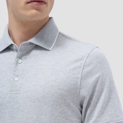 Two-Tone Bird's Eye Polo Shirt