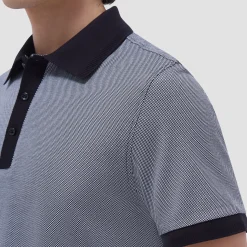 Two-Tone Bird's Eye Polo Shirt