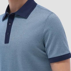Two-Tone Bird's Eye Polo Shirt