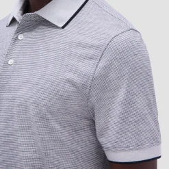 Two-Tone Bird's Eye Polo Shirt