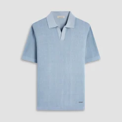 Two-Tone Rib Stitch Short Sleeve Johnny Sweater