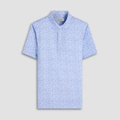 Victor Leaf Print OoohCotton Polo Shirt