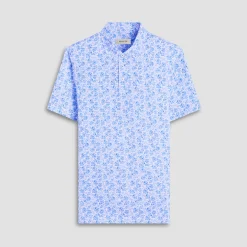 Victor Leaf Print OoohCotton Polo Shirt