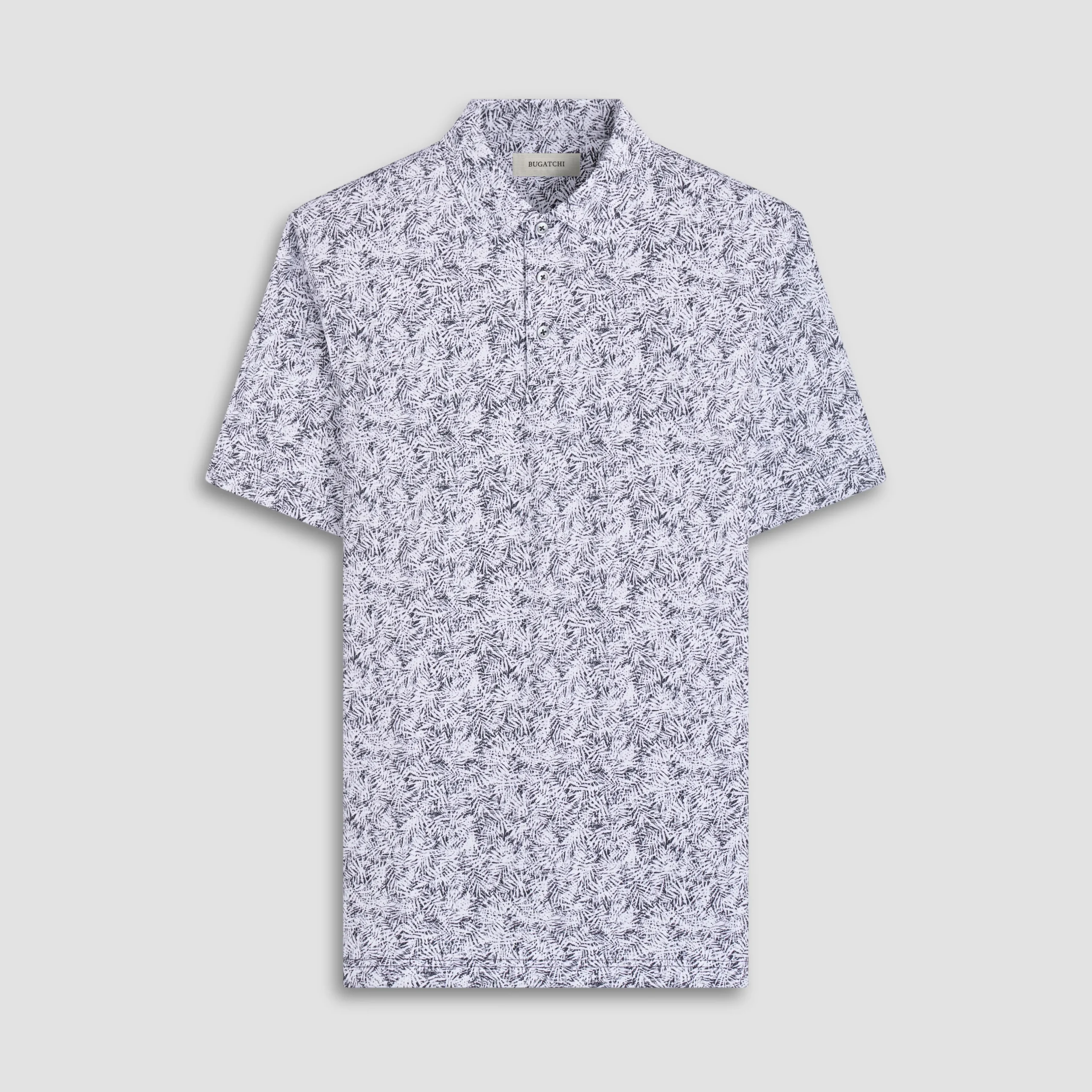 Victor Leaf Print OoohCotton Polo Shirt