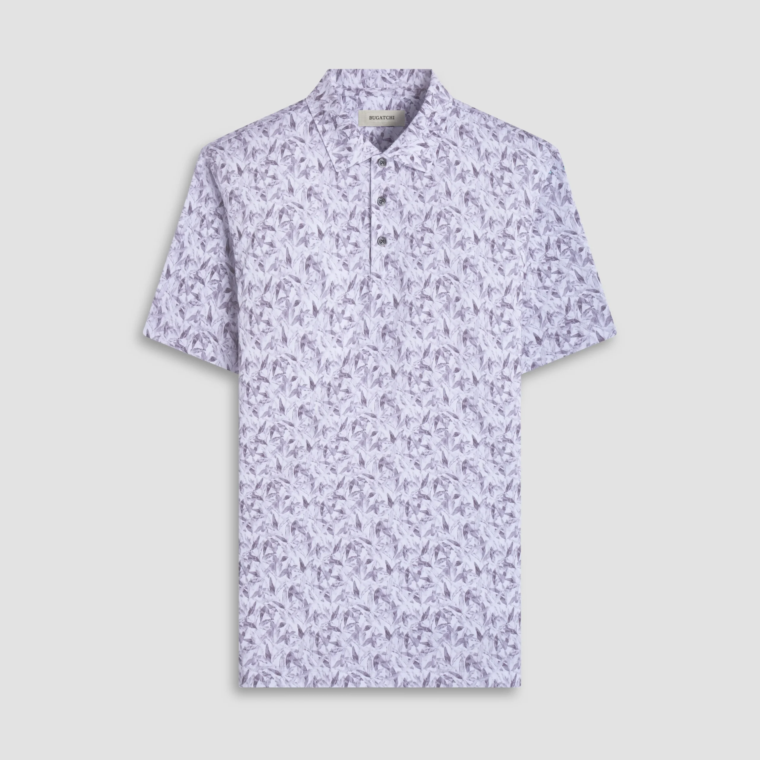Victor Leaf Print OoohCotton Polo Shirt