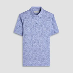 Victor Leaf Print OoohCotton Polo Shirt