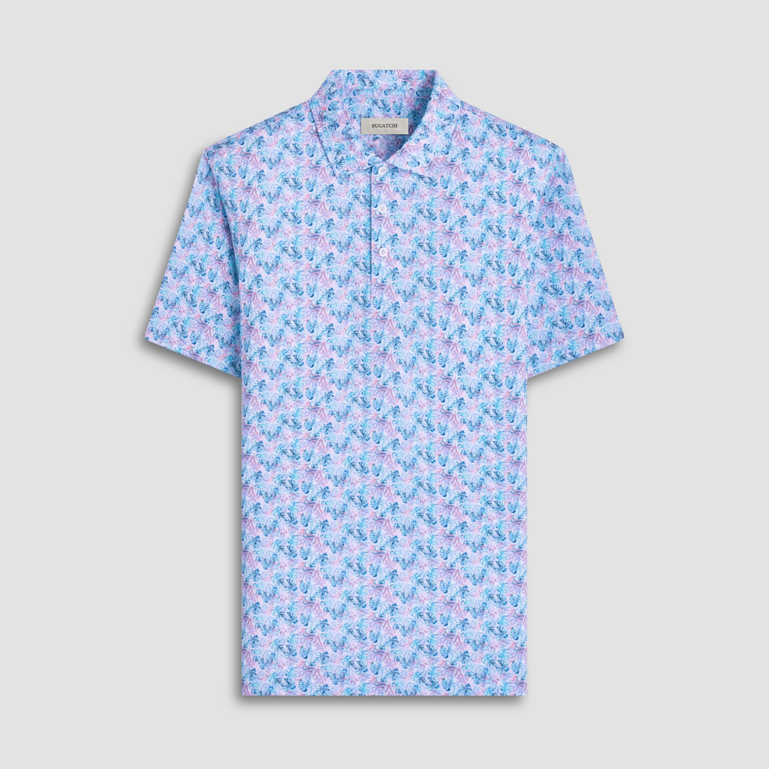 Victor Leaf Print OoohCotton Polo Shirt
