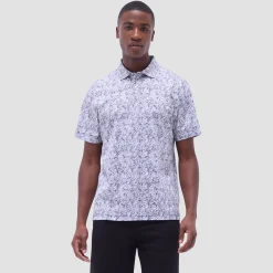 Victor Leaf Print OoohCotton Polo Shirt