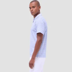 Victor Leaf Print OoohCotton Polo Shirt