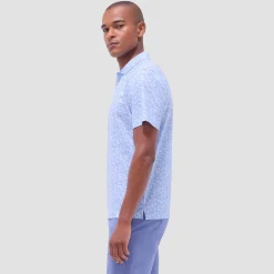 Victor Leaf Print OoohCotton Polo Shirt