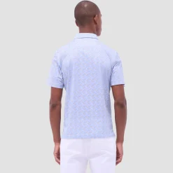 Victor Leaf Print OoohCotton Polo Shirt