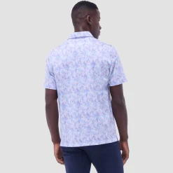 Victor Leaf Print OoohCotton Polo Shirt
